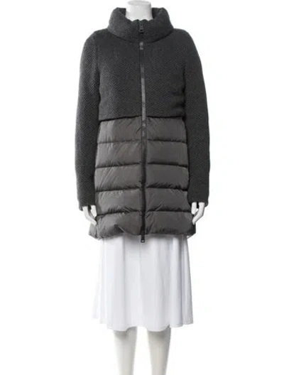 Pre-owned Herno Wool Down Jacket In Grey
