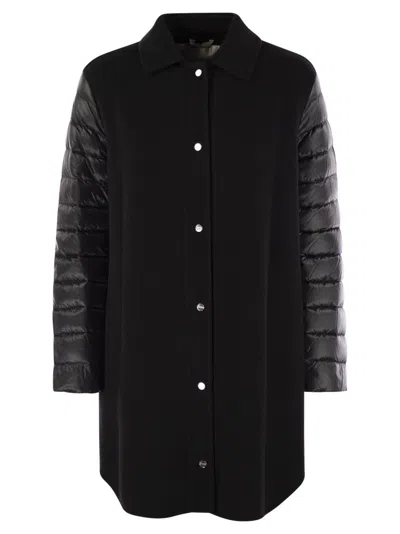 Herno Coat With Down Sleeves In Multi