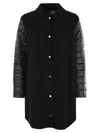 Herno Coat With Down Sleeves In Black