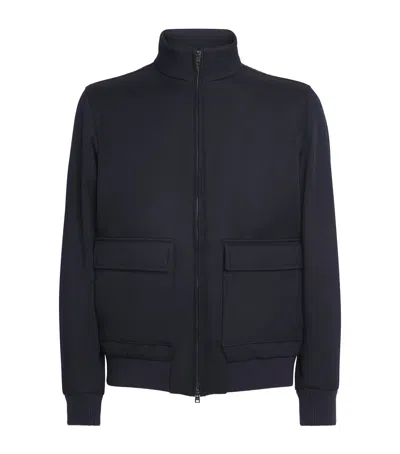 Herno Wool Harrington Jacket In Black