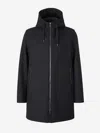 Herno Hooded Parka In Technical Fabric In Midnight Blue