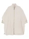 Herno Wool Jacket With Poncho In Neutral