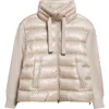 Herno Beige Down Jacket With Knitted In Neutral