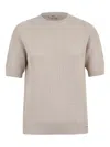Herno Wool Knitted T-shirt In Neutral