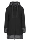 Herno Wool Padded Coat With High Neck In Black