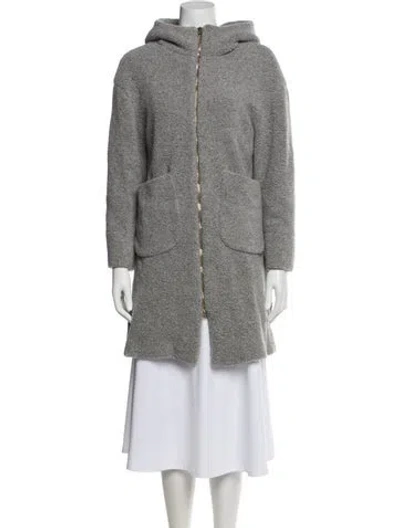 Pre-owned Herno Wool Parka In Gray