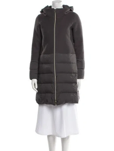 Pre-owned Herno Wool Parka In Gray