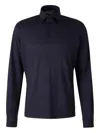 Herno Resort Polo Shirt In Soft Wool Knit In Blue