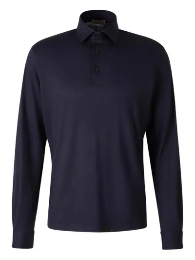 HERNO HERNO WOOL POLO SHIRT WITH LONG SLEVEES