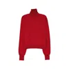 Herno Multicolor Virgin Wool Turtleneck In Red