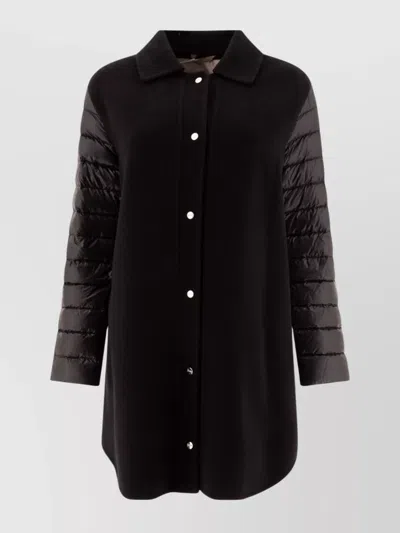 Herno Coat With Down Sleeves In Multi