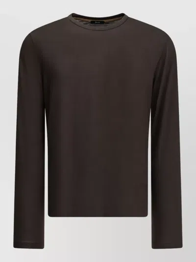 Herno Wool Round-neck T-shirt In Multi