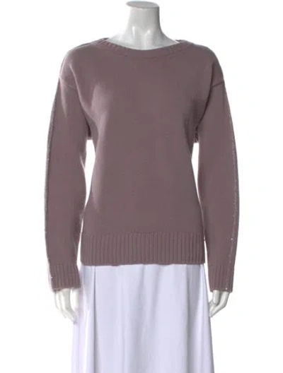 Pre-owned Herno Wool Scoop Neck Sweater In Purple