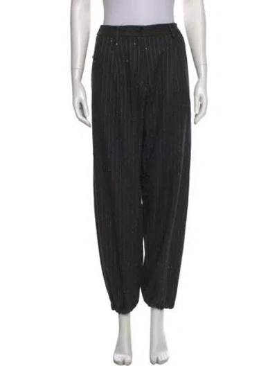 Pre-owned Herno Wool Straight Leg Pants In Black