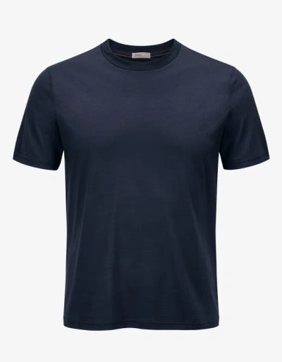 Herno Wool T Shirt In Blue