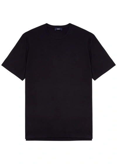 Herno Wool T-shirt In Navy