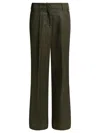 Herno Wool Tailored Pants In Green