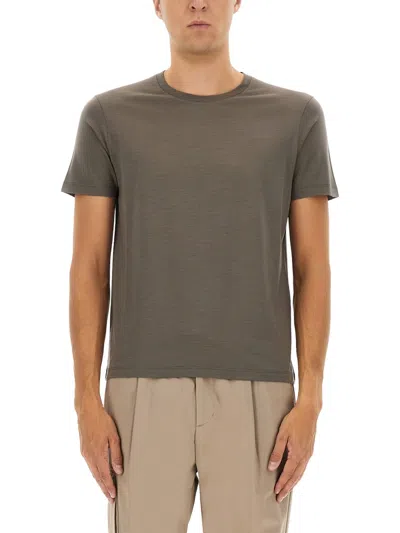 Herno Wool T-shirt In Brown