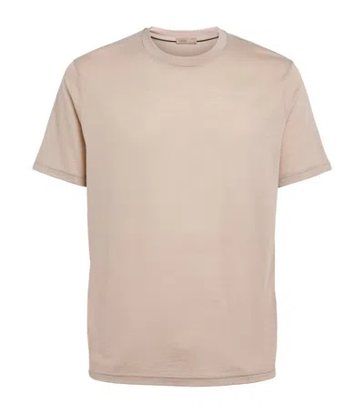 Herno Wool T-shirt In Neutral
