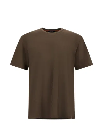 Herno Wool T-shirt In Brown