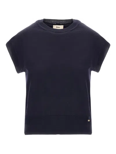 Herno Wool Vest In Blue