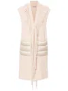 Herno Fringed Gilet In Beige