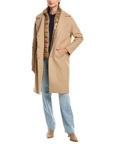 Herno Wool-blend Coat In Beige