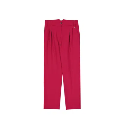 Herno Wool-blend Trousers In Pink
