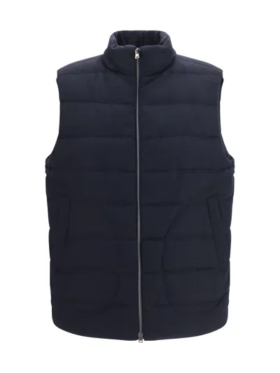 Herno Quilted High-neck Sleeveless Padded Vest In Multi