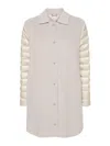 Herno Panelled Puffer Coat In Beis