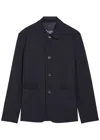 Herno Woven Jacket In Navy