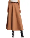 Herno Fluid Maxi Skirt In Gold