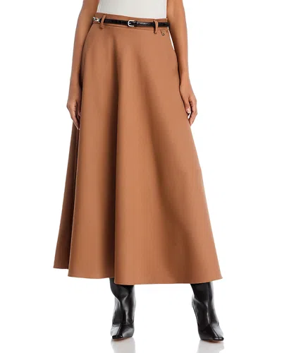 Herno Woven Skirt In Brown