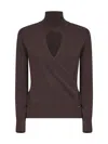 Herno Wrap-front Cut-out Sweater In Multi
