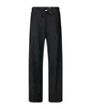 Herno Black Trousers With Wavy Pattern And Drawstring Waist In Black