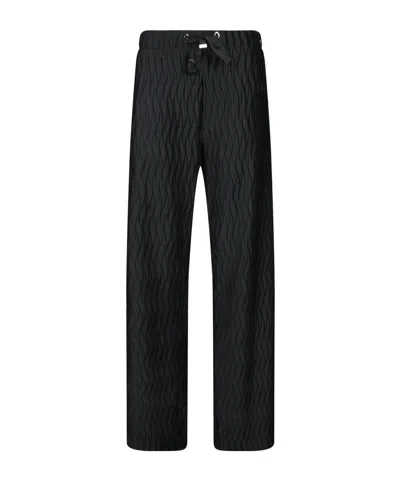 HERNO HERNO WRINKLED EFFECT DRAWSTRING TROUSERS