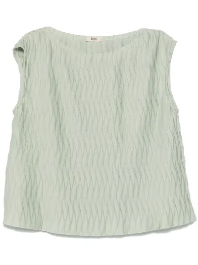Herno Wrinkled-effect Top In Green