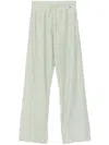 Herno Textured Green Trousers With And Drawstring Waist In Green