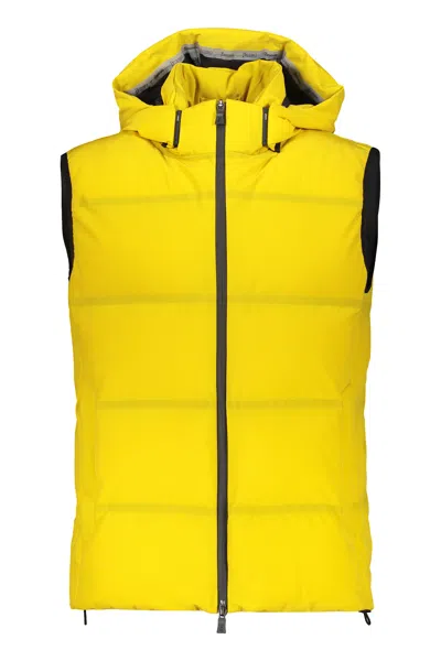 Herno Yellow Padded Vest With Hood
