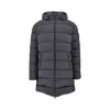 Herno Ylon Microfiber Goose Down Parka Coat In Gray