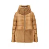 Herno Ylon Ultralight And Alternative Fur Jacket In Brown
