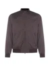 Herno Zip Bomber Jacket In Brown