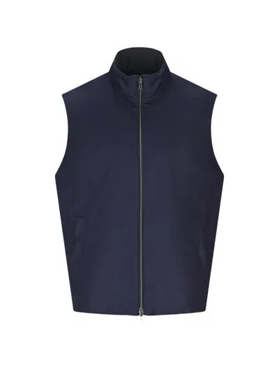 Herno Zip Cashmere Jacket In Blue
