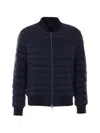 Herno Zip Closure Pockets Jacket In Blue