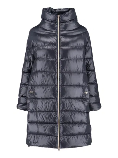 HERNO ZIP COAT - BLACK
