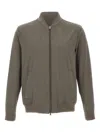 Herno Zip-fastening Bomber Jacket In Gray