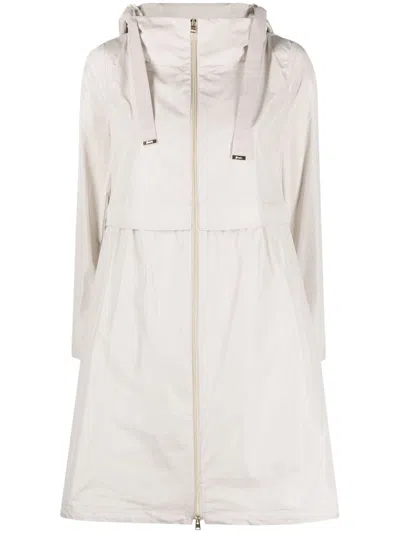 HERNO ZIP-FASTENING HOODED JACKET