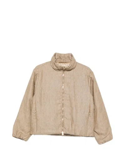 Herno Zip Fastening Jacket In Nude