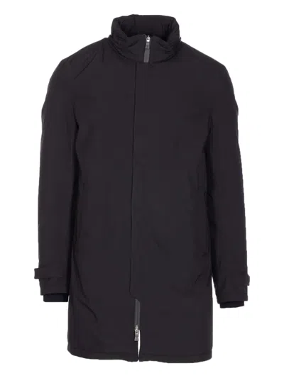 HERNO ZIP-FASTENING PADDED COAT