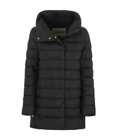 Herno Zip-fastening Padded Coat In Black